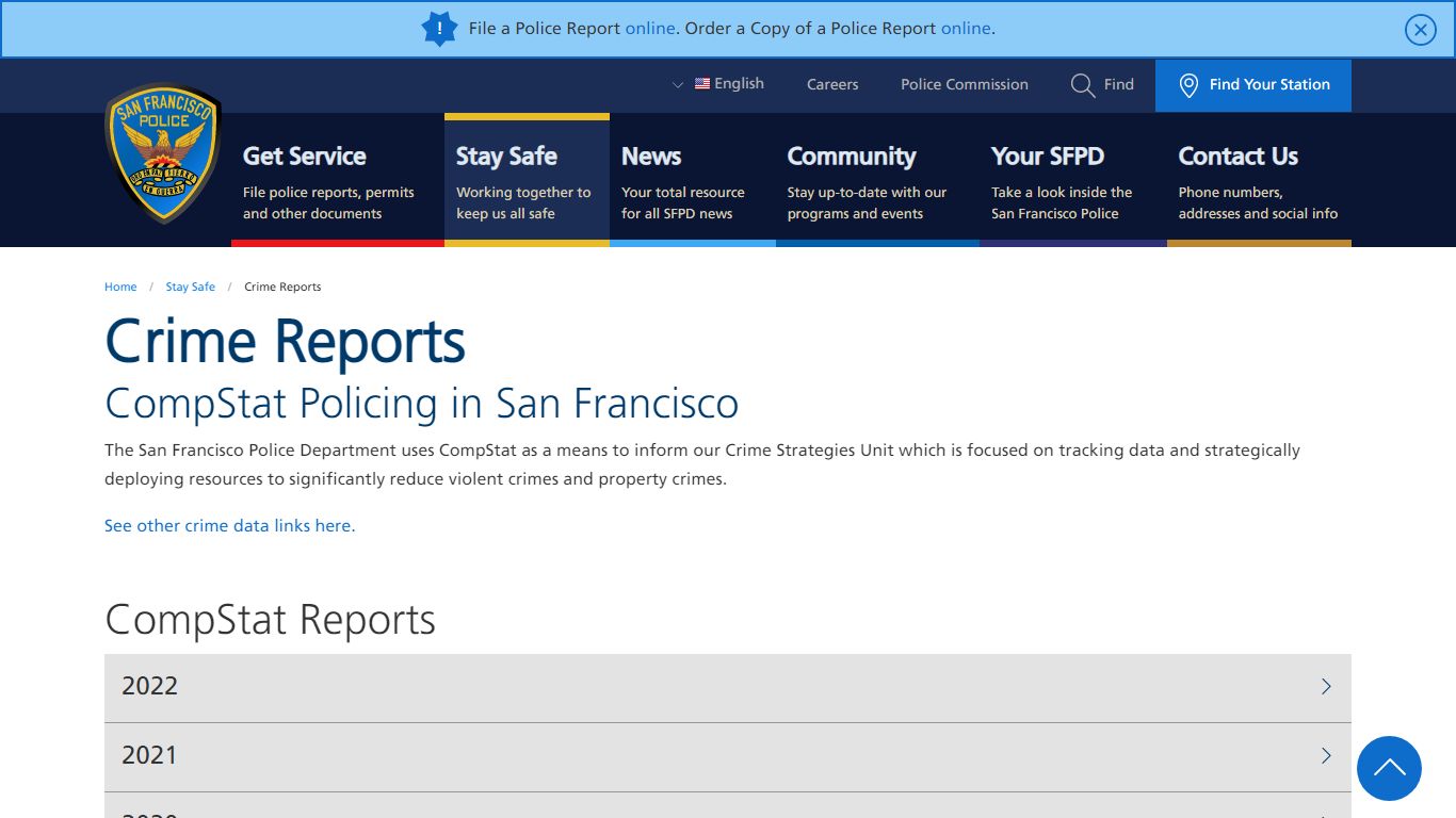 Crime Reports | San Francisco Police Department